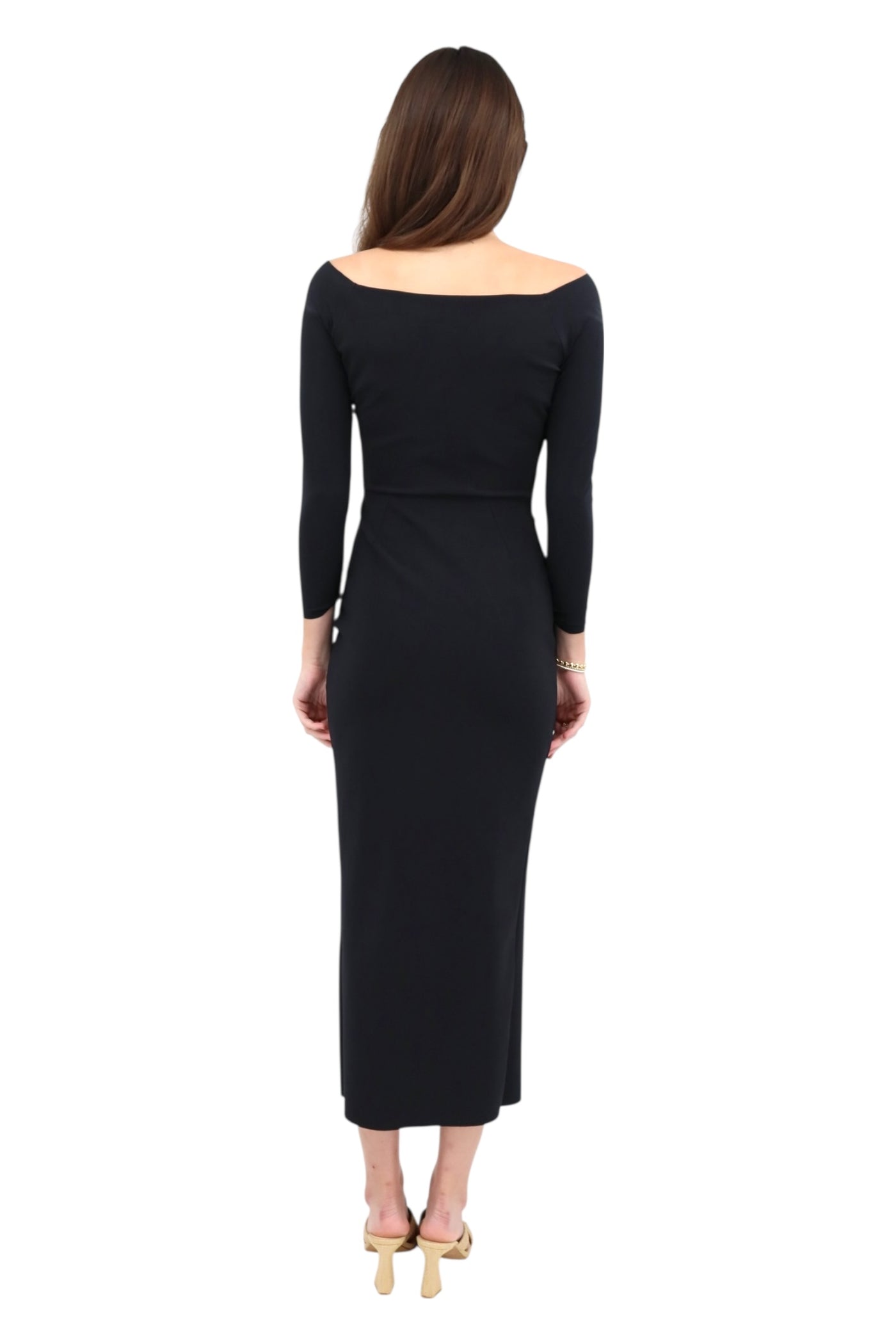 Tushana Midi Jersey Dress in Black
