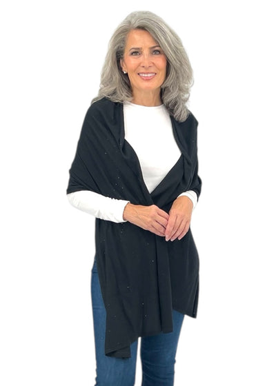 Sequin Wrap in Black