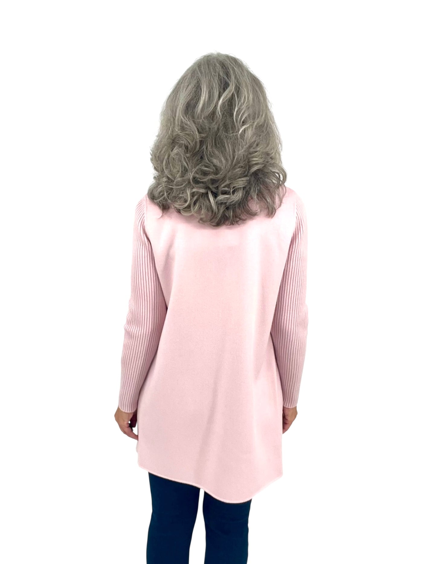 Rib Sleeve Coat in Ballet