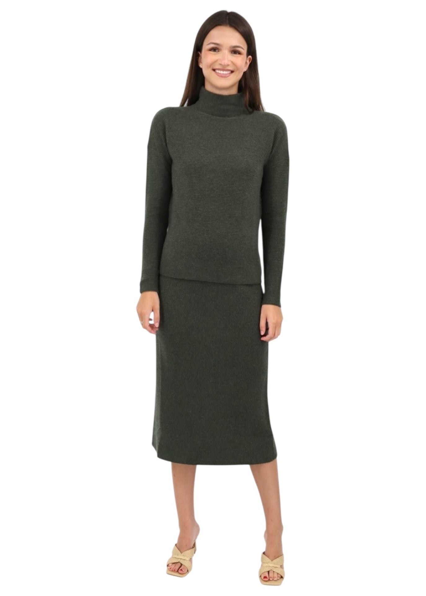 Rib Skirt in Loden
