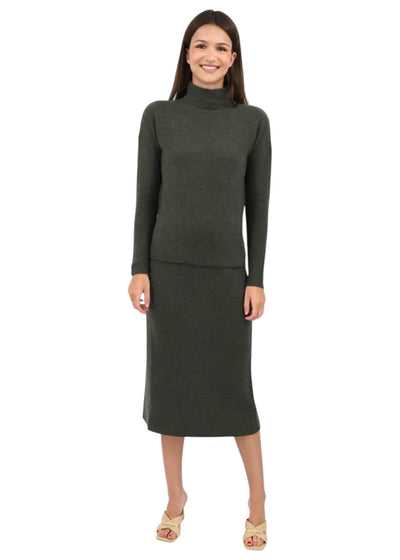 Rib Skirt in Loden