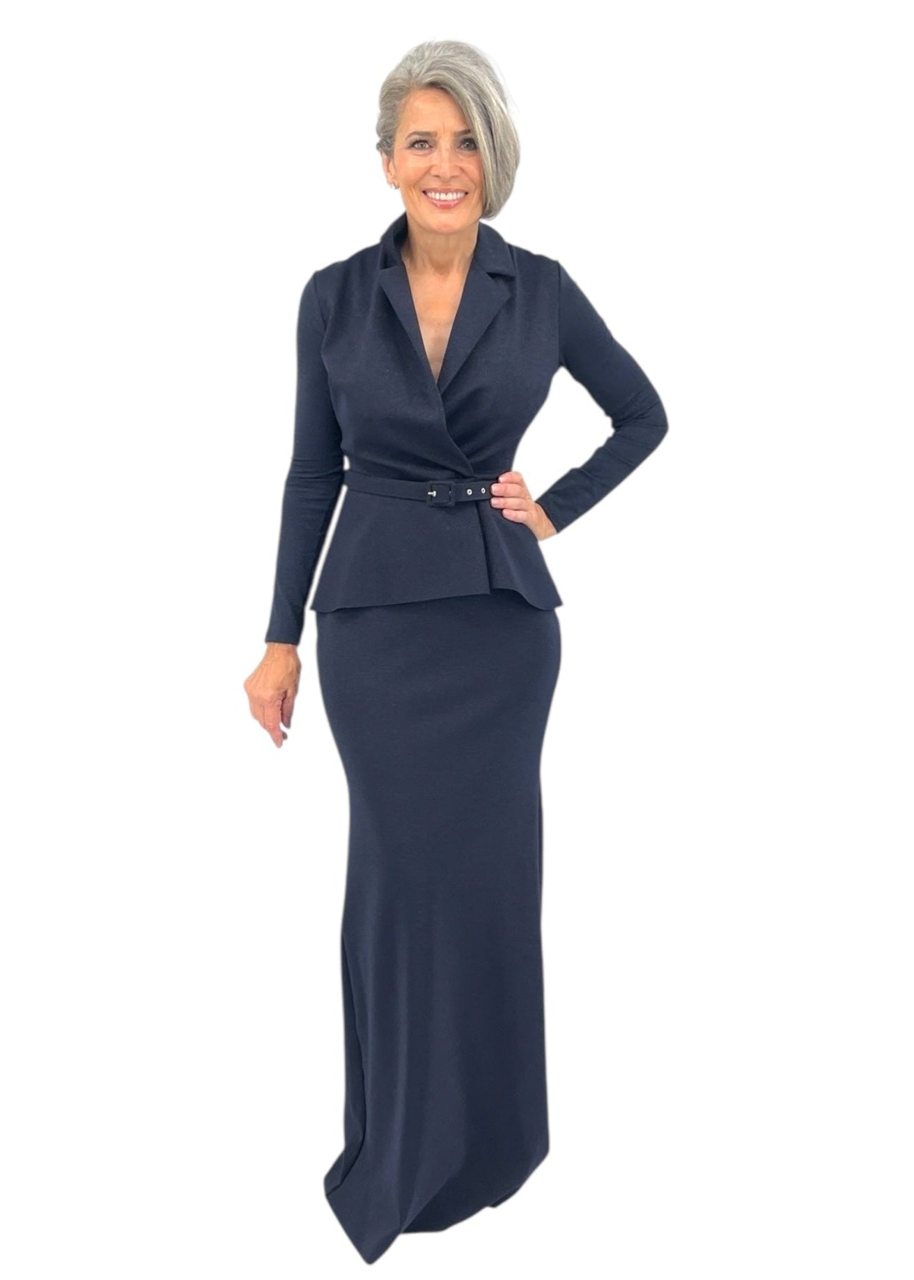 Thadira Sugar Long Gown in Midnight