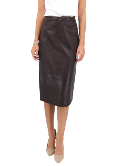 Asymmetric Skirt in Espresso