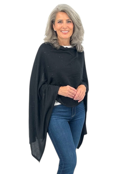Sequin Wrap in Black