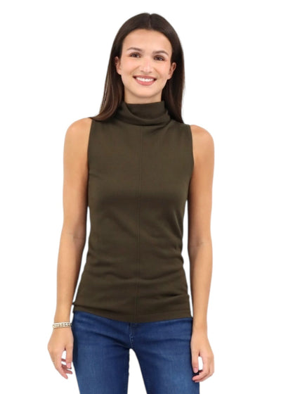 Seamed Funnel Tank in Loden