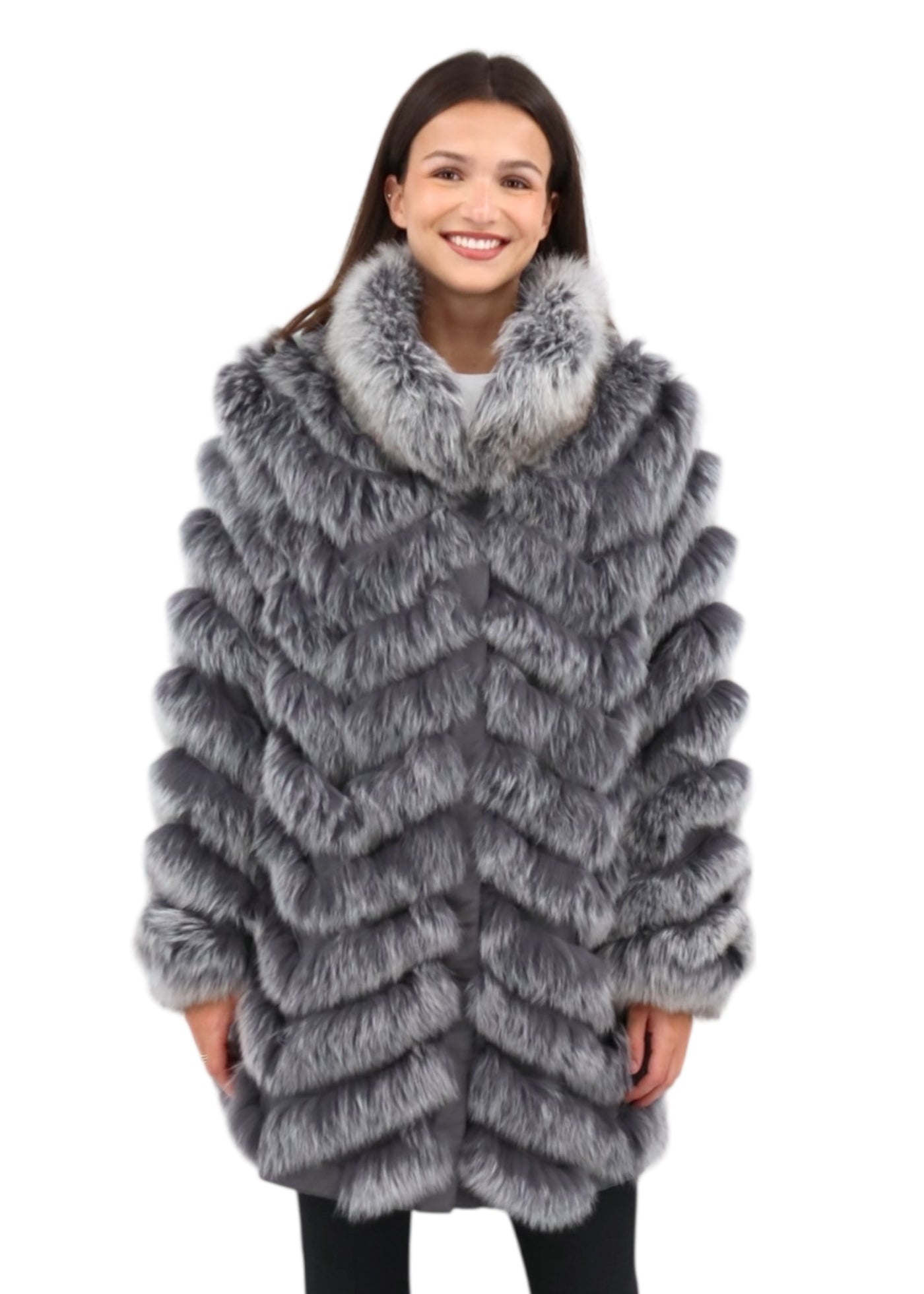 Audrey Reversible Travel Coat in Grey
