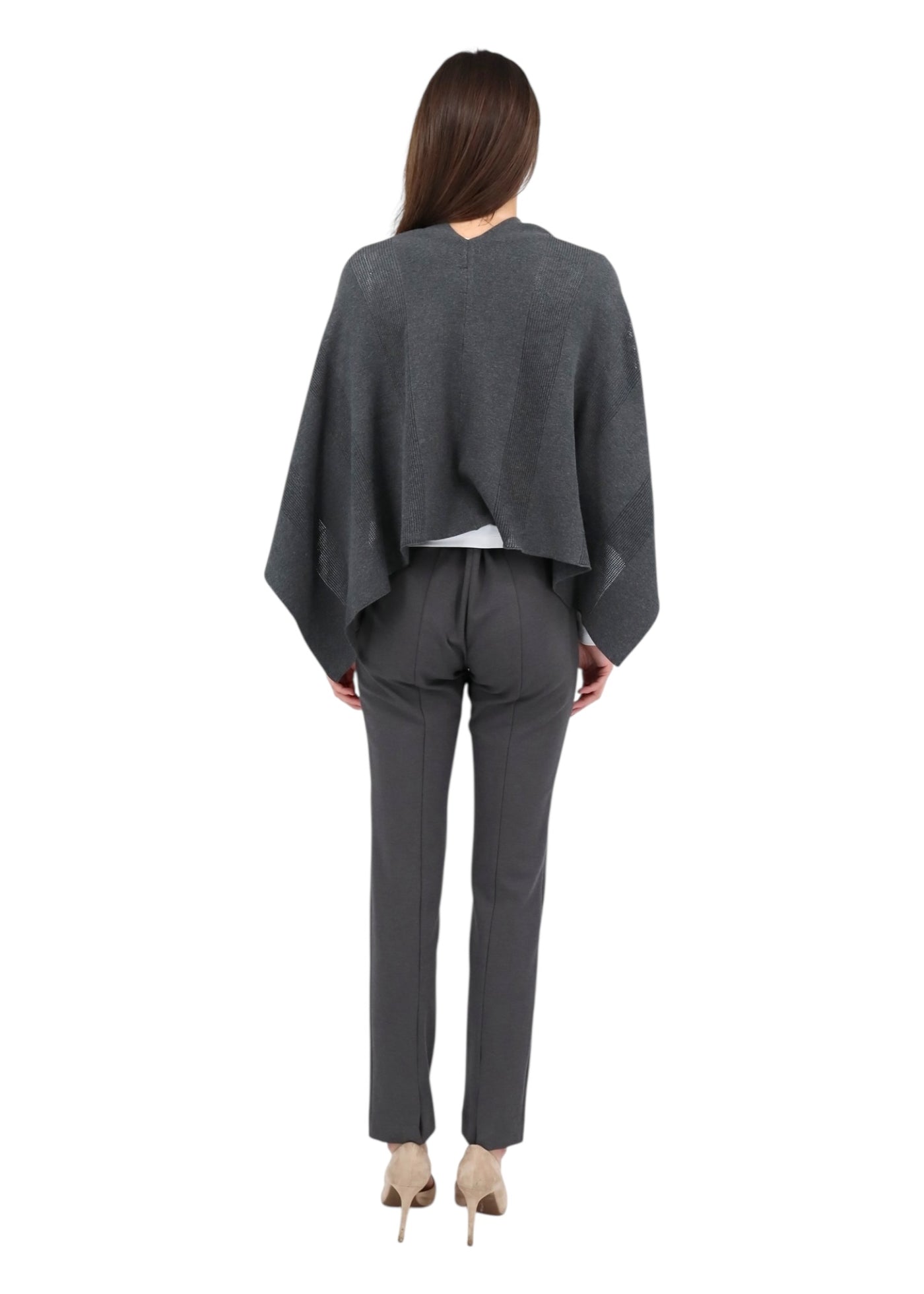 Zip Front Ponte Pant in Steel