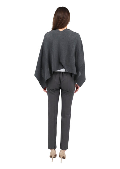 Zip Front Ponte Pant in Steel