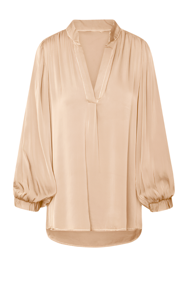 Madras Blouse in Almondine