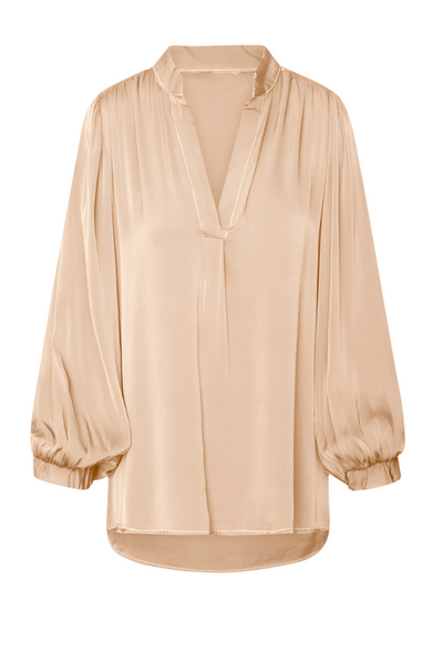Madras Blouse in Almondine