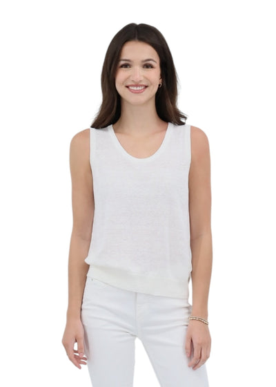 Linen Tank in White