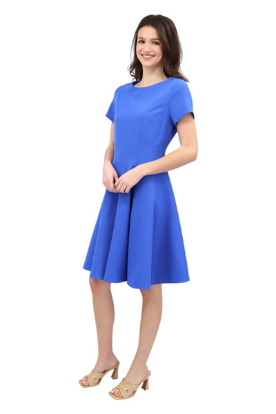 Gored Dress in Azure