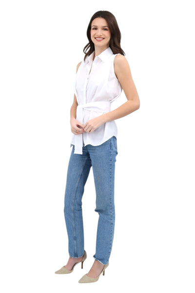 Erdi Sleeveless Blouse in White