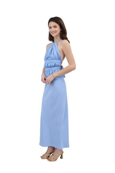 Bias Skirt in Periwinkle