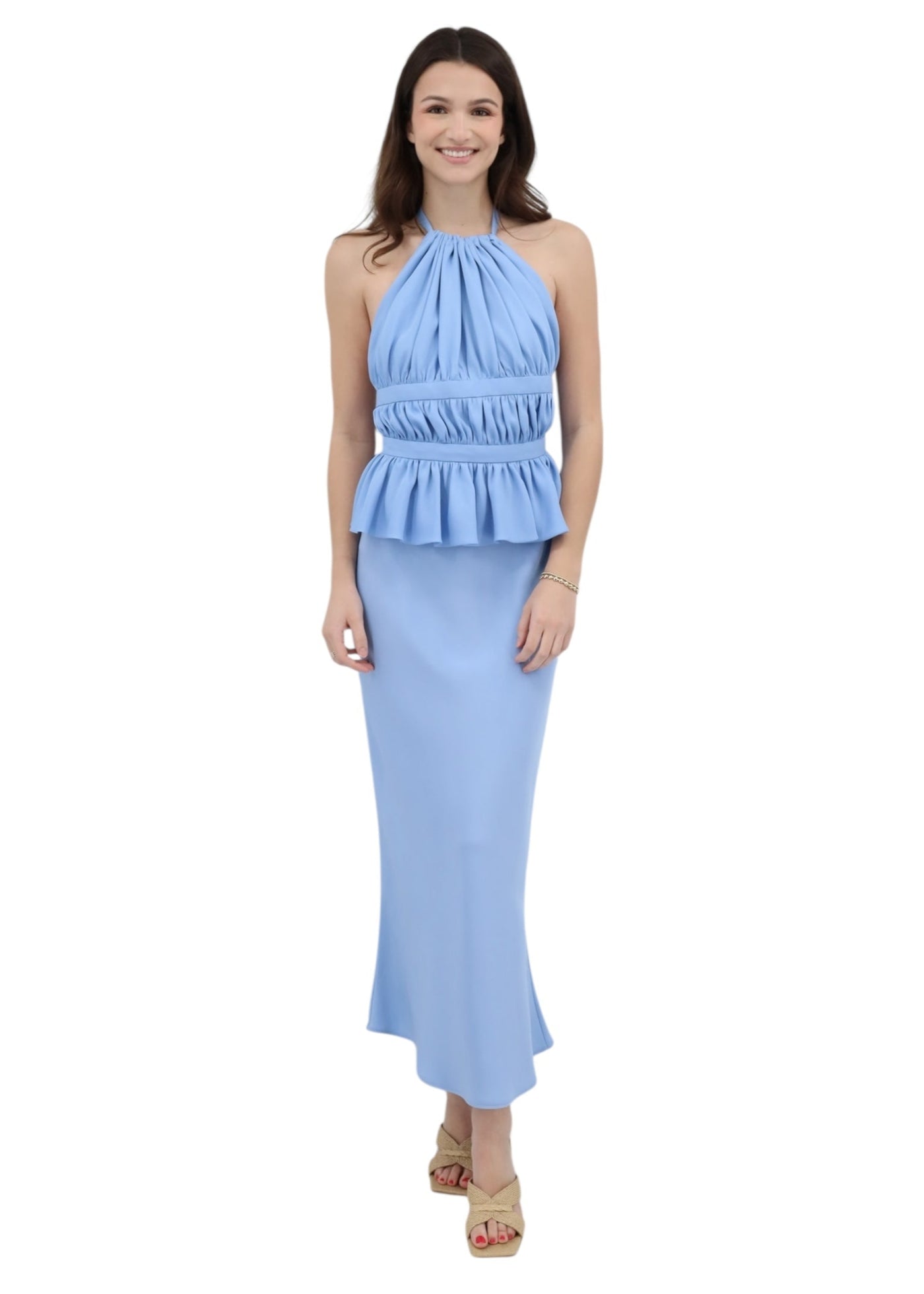 Bias Skirt in Periwinkle
