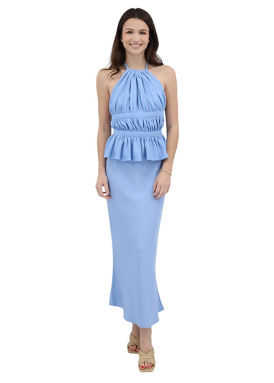 Bias Skirt in Periwinkle