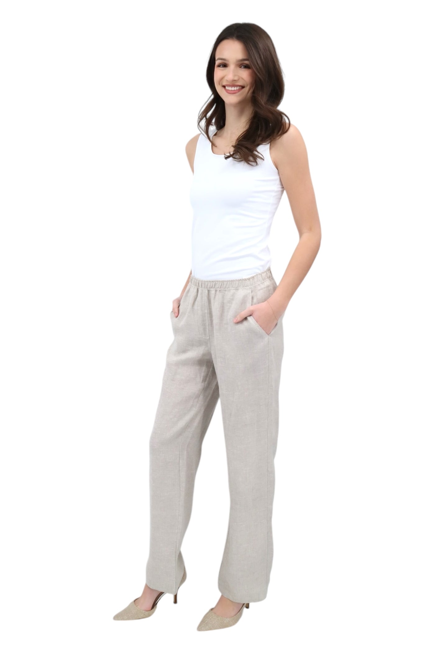 Linen Pant in Natural
