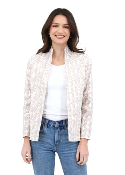 Shaped Jacket in Ivory/Sand