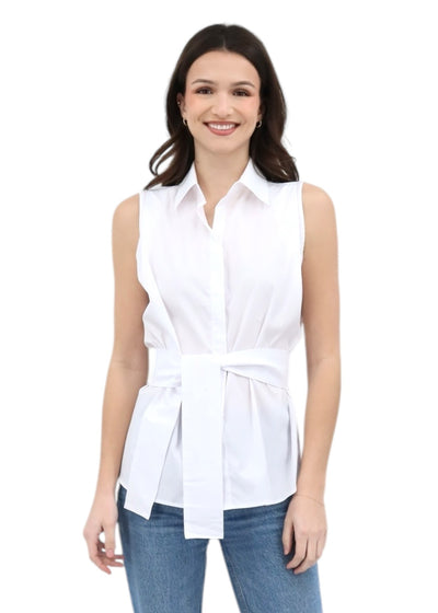 Erdi Sleeveless Blouse in White