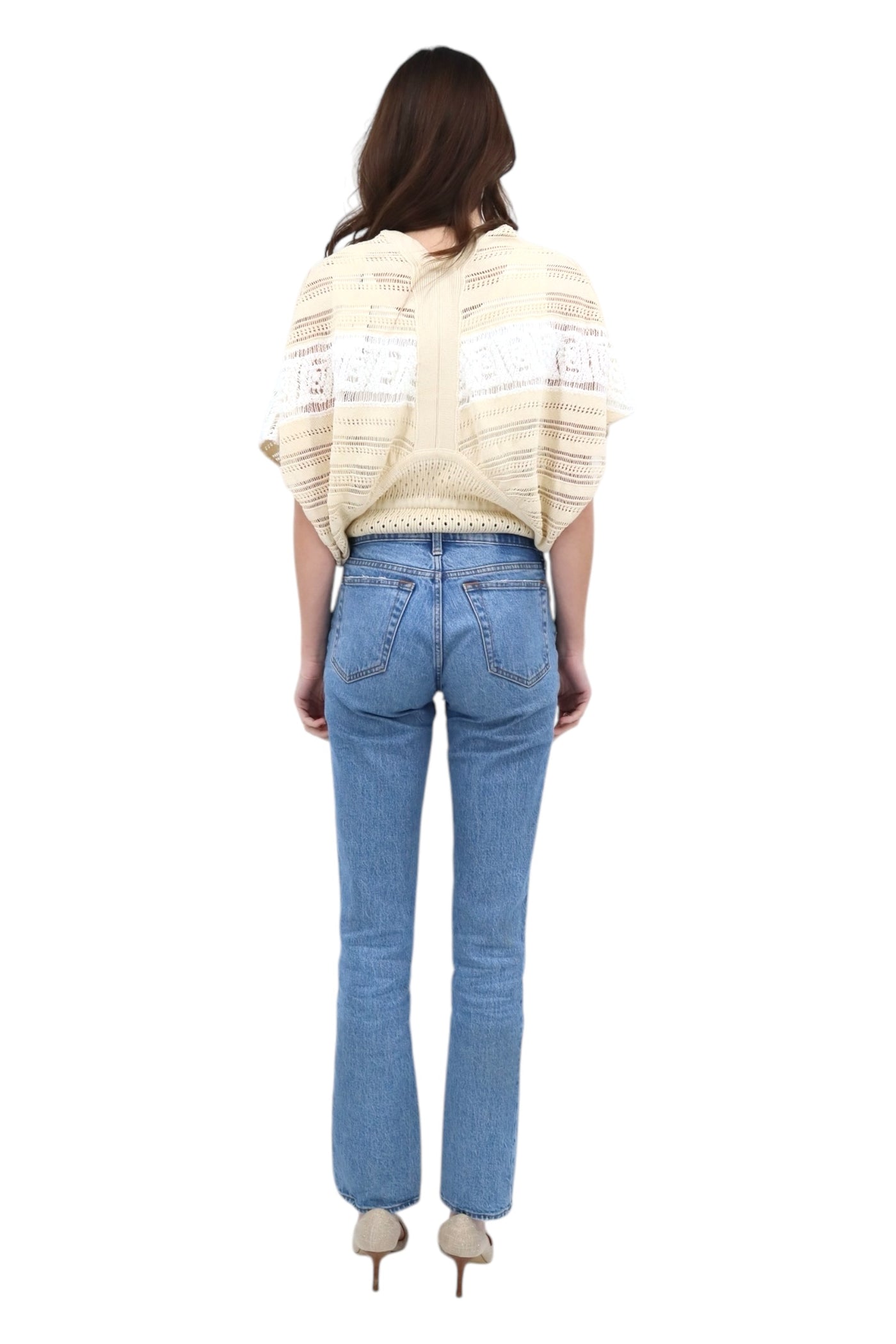Tie Front Open Cardigan in Beige