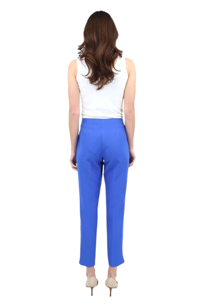 Front Zip Ankle Pant in Azure