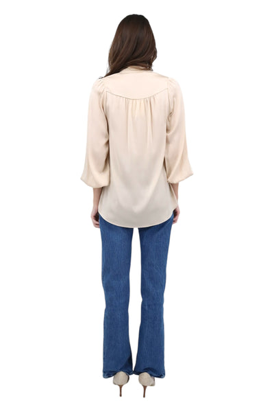 Madras Blouse in Almondine