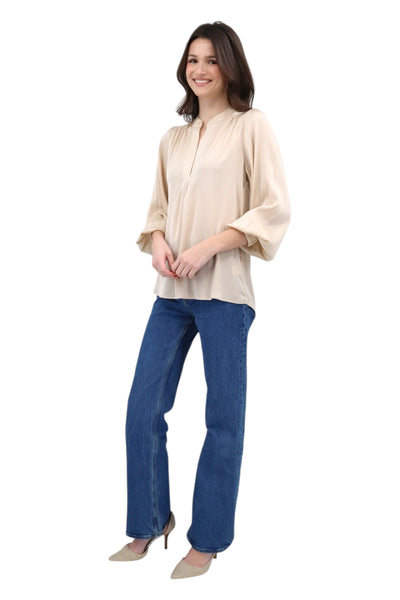 Madras Blouse in Almondine