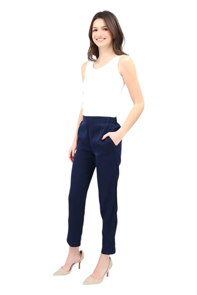 Frankfurt Fitted Pants in Navy