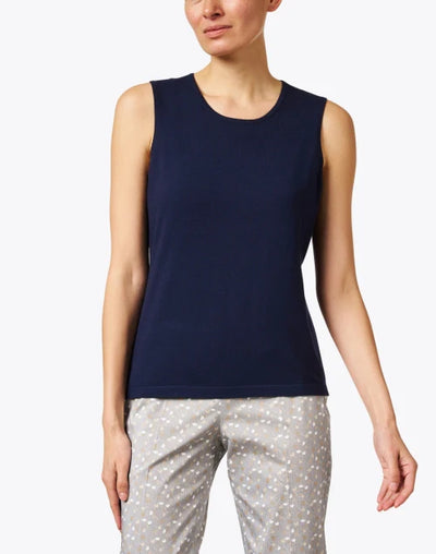 Sleeveless Shell in Navy