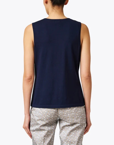 Sleeveless Shell in Navy