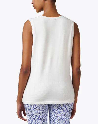 Sleeveless Shell in White