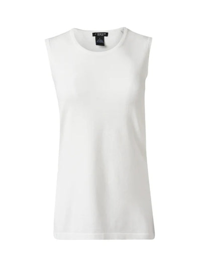 Sleeveless Shell in White