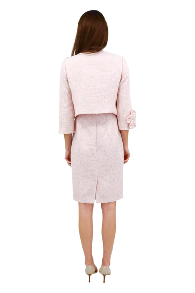 3D Flower Dress and Jacket Set in Pink