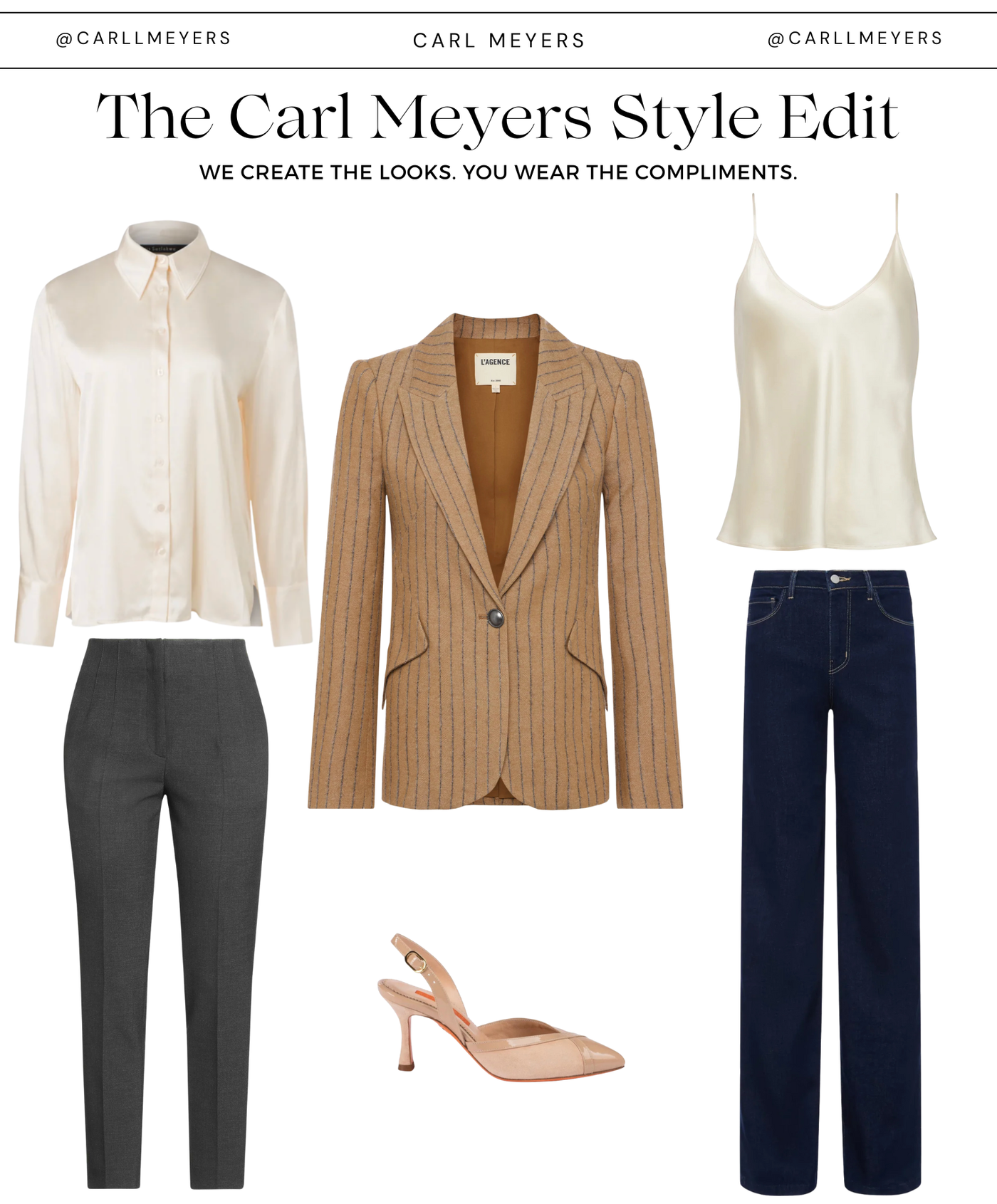 Chamberlain Pinstripe Blazer in Tan/Charcoal Stripe