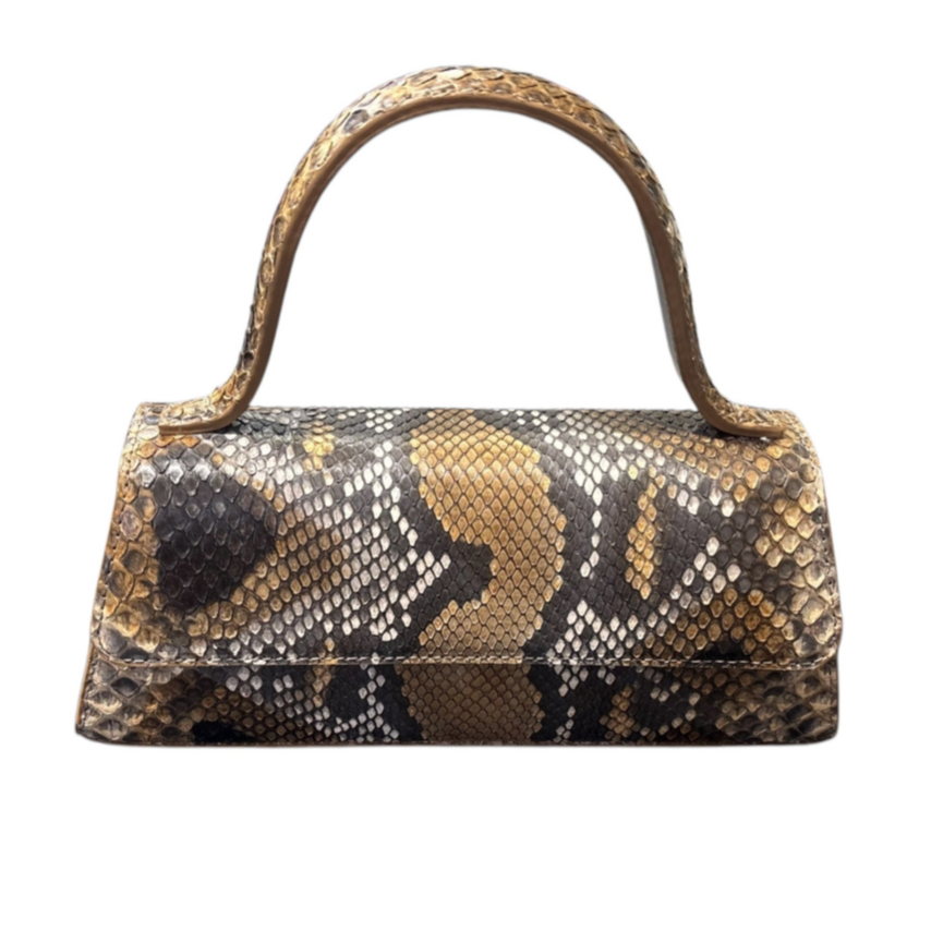 Top Handle Bag in Matte Python