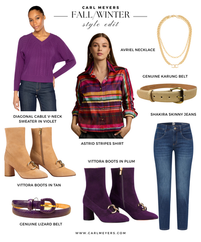 Vittoria Boots in Plum