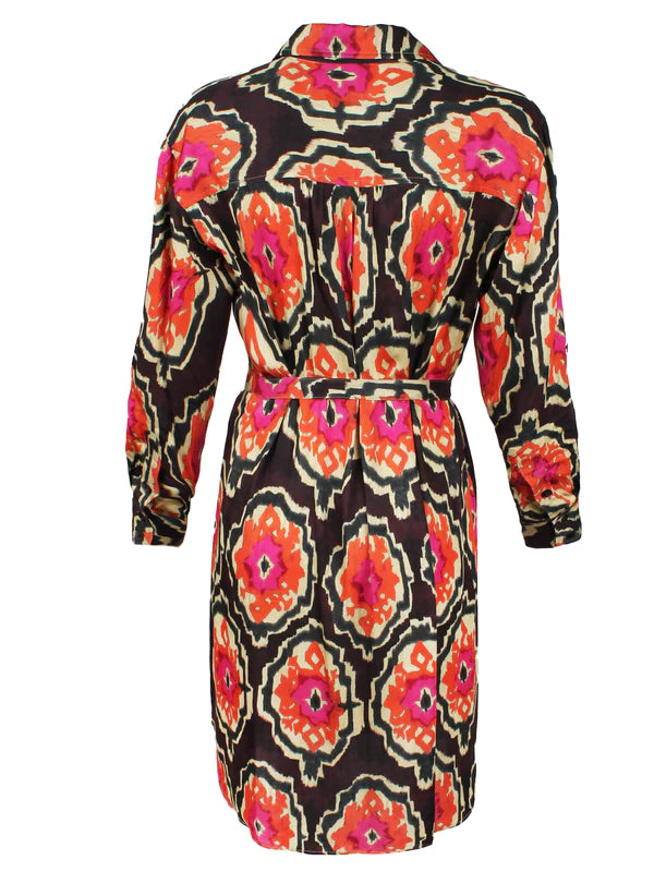 Carter Shirt Dress - Flame Medallion