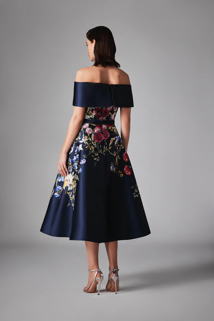 Floral Dress in Navy