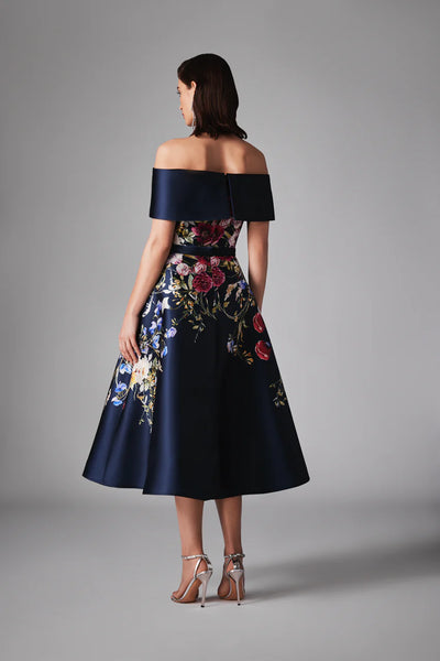 Floral Dress in Navy