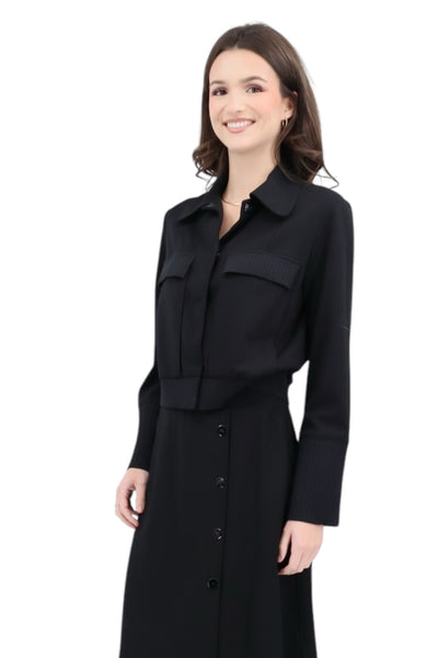Cropped Cardigan in Black
