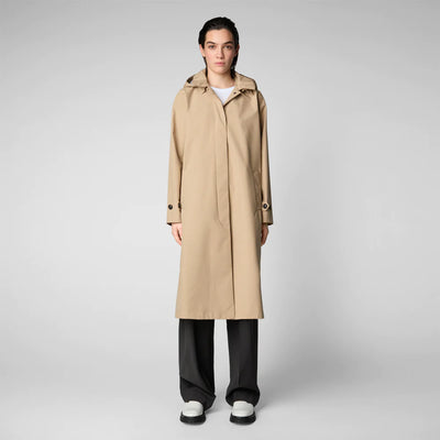 Asia Water Resistant Trench Coat in Stardust Beige