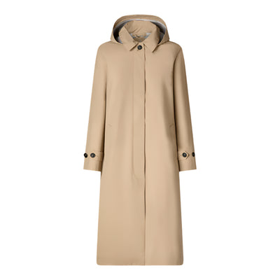 Asia Water Resistant Trench Coat in Stardust Beige