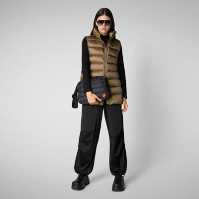Quilted Gilet Coral Vest in Husk Green