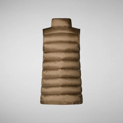 Quilted Gilet Coral Vest in Husk Green