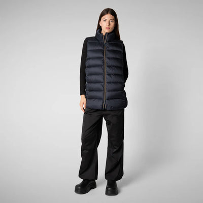 Quilted Gilet Coral Vest in Black