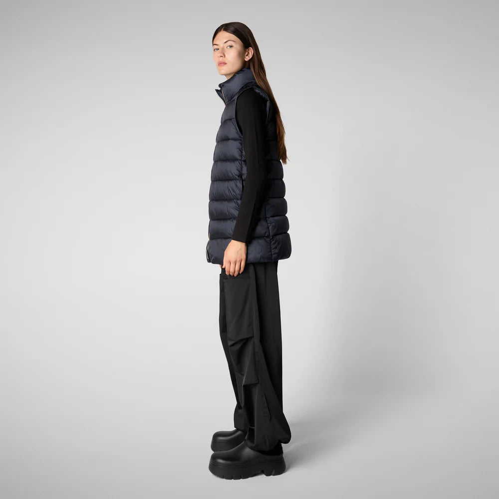 Quilted Gilet Coral Vest in Black