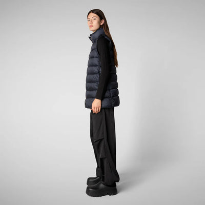 Quilted Gilet Coral Vest in Black