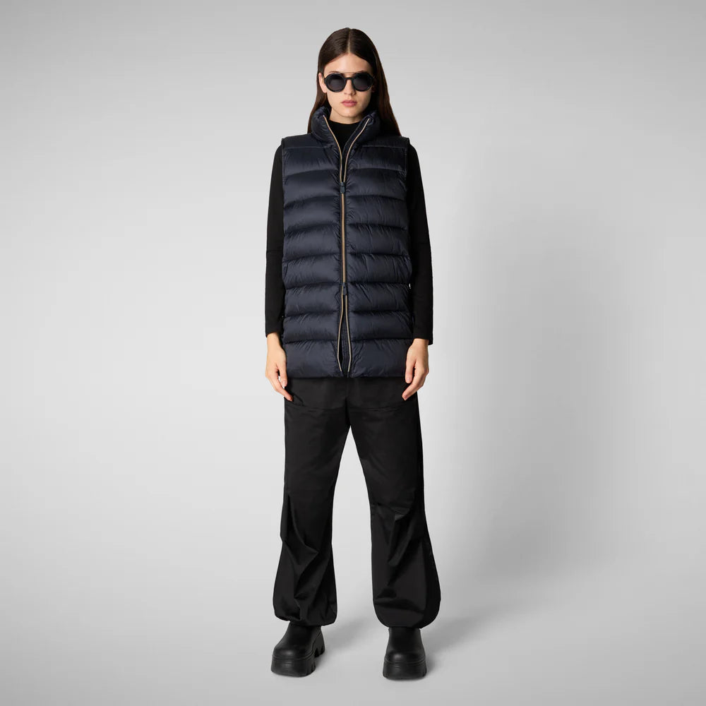 Quilted Gilet Coral Vest in Black