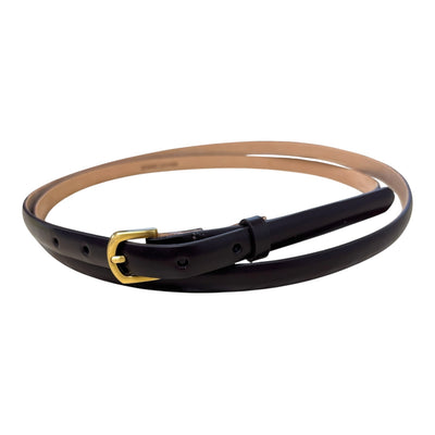 Double Wrap Belt w/ Gold Buckle in Chocolate