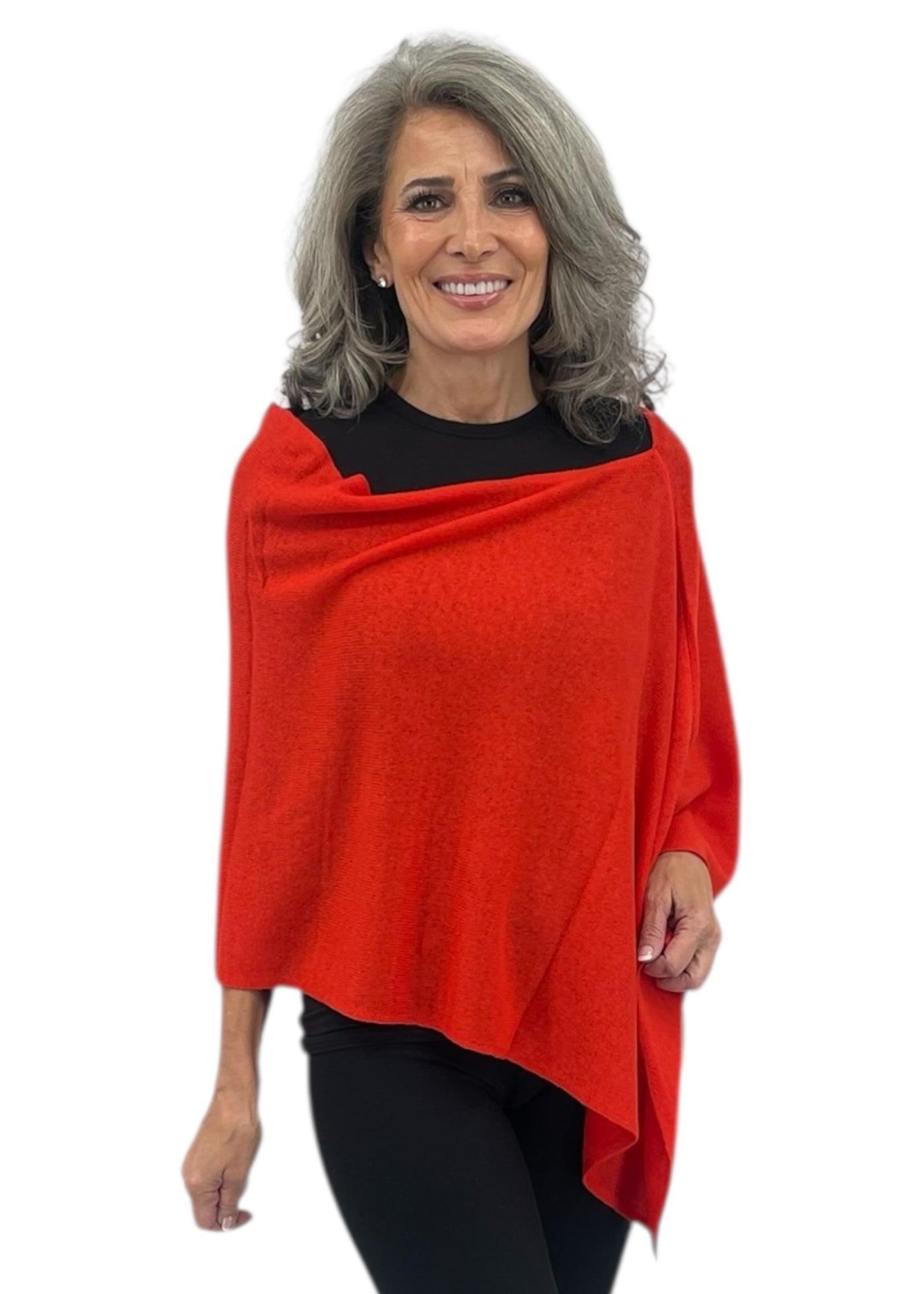 Cashmere Topper in Red